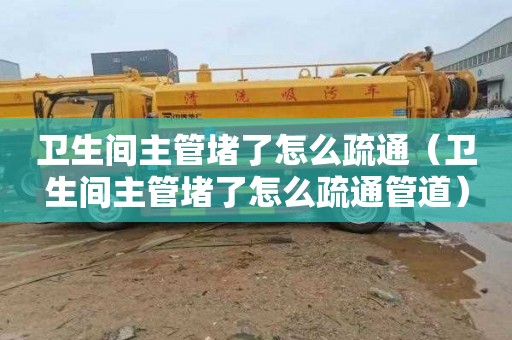 卫生间主管堵了怎么疏通（卫生间主管堵了怎么疏通管道）