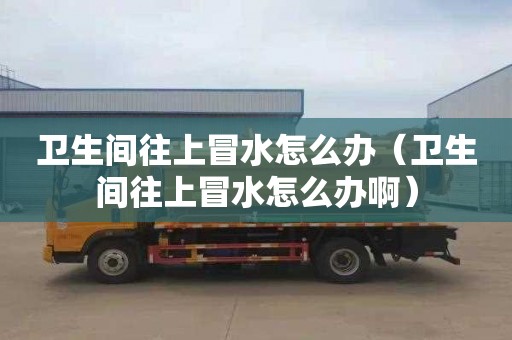 卫生间往上冒水怎么办（卫生间往上冒水怎么办啊）