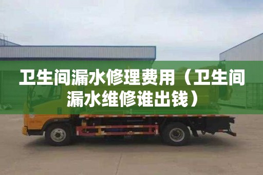 卫生间漏水修理费用（卫生间漏水维修谁出钱）