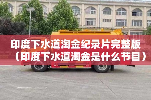 印度下水道淘金纪录片完整版（印度下水道淘金是什么节目）