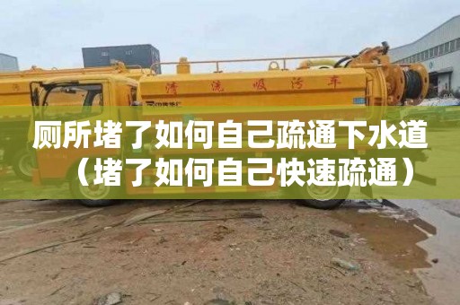 厕所堵了如何自己疏通下水道（堵了如何自己快速疏通）