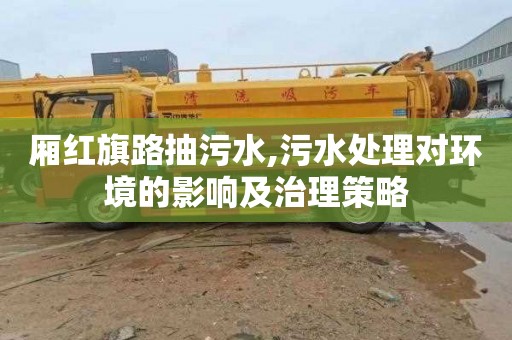 厢红旗路抽污水,污水处理对环境的影响及治理策略