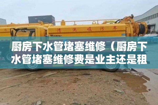 厨房下水管堵塞维修（厨房下水管堵塞维修费是业主还是租户承担）