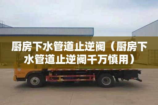厨房下水管道止逆阀（厨房下水管道止逆阀千万慎用）