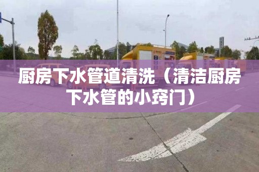 厨房下水管道清洗（清洁厨房下水管的小窍门）
