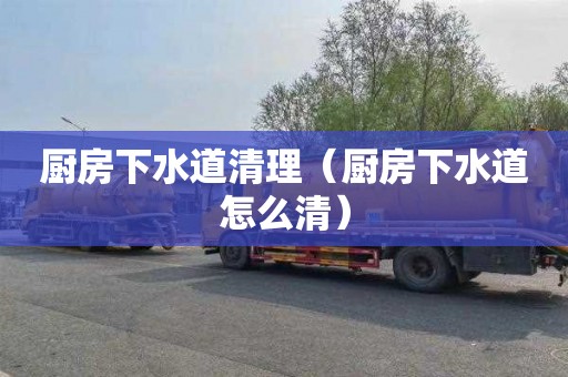 厨房下水道清理（厨房下水道怎么清）