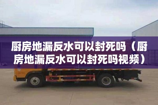 厨房地漏反水可以封死吗（厨房地漏反水可以封死吗视频）