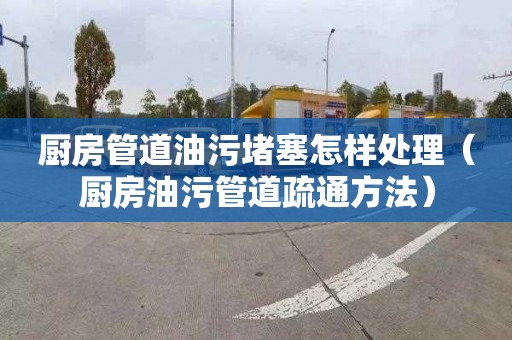 厨房管道油污堵塞怎样处理（厨房油污管道疏通方法）