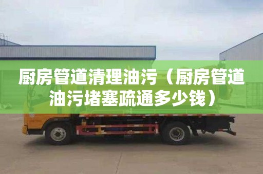 厨房管道清理油污（厨房管道油污堵塞疏通多少钱）