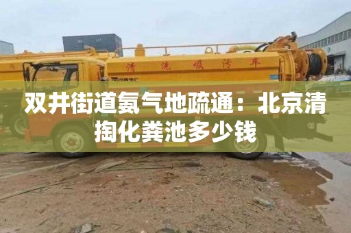 双井街道氨气地疏通：北京清掏化粪池多少钱