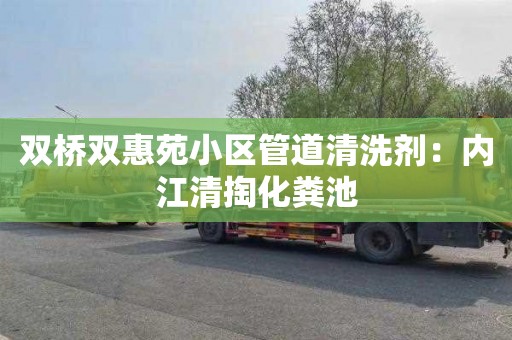 双桥双惠苑小区管道清洗剂：内江清掏化粪池
