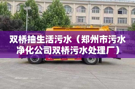 双桥抽生活污水（郑州市污水净化公司双桥污水处理厂）