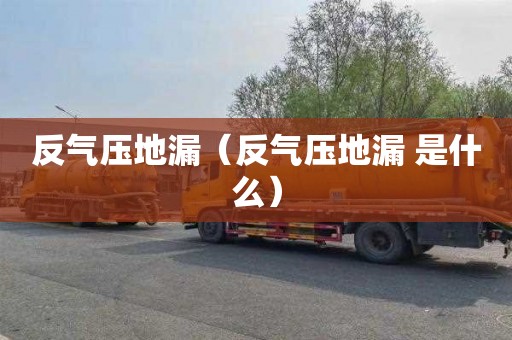 反气压地漏（反气压地漏 是什么）