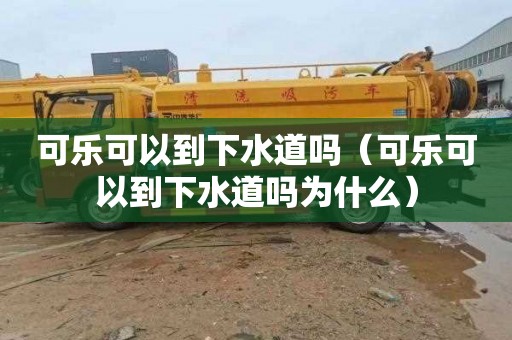 可乐可以到下水道吗（可乐可以到下水道吗为什么）