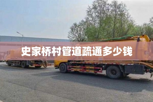 史家桥村管道疏通多少钱