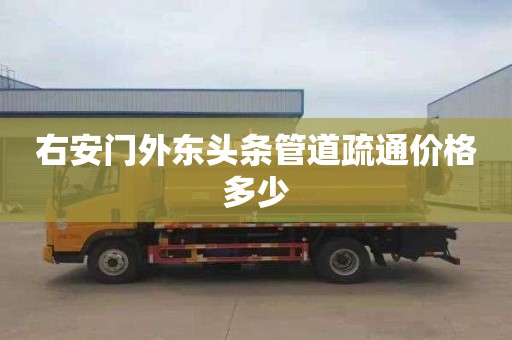 右安门外东头条管道疏通价格多少