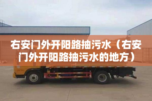右安门外开阳路抽污水（右安门外开阳路抽污水的地方）