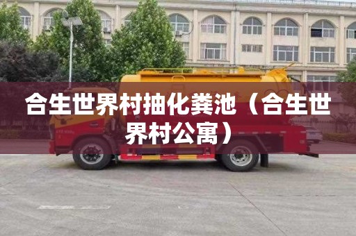 合生世界村抽化粪池（合生世界村公寓）