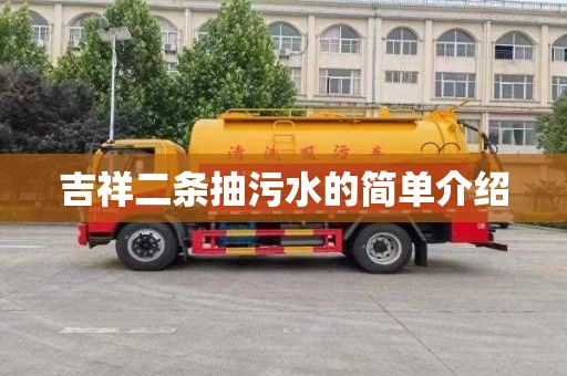 吉祥二条抽污水的简单介绍