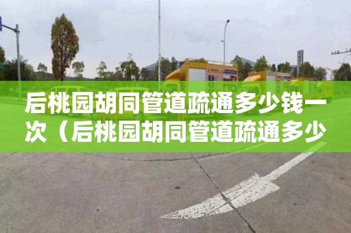 后桃园胡同管道疏通多少钱一次（后桃园胡同管道疏通多少钱一次）