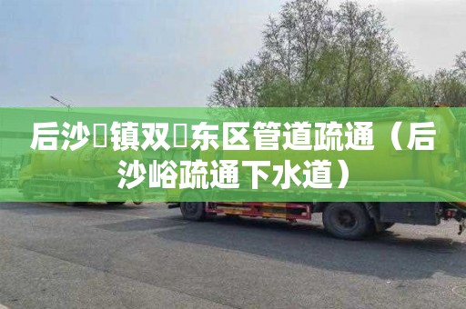 后沙硲镇双硲东区管道疏通（后沙峪疏通下水道）