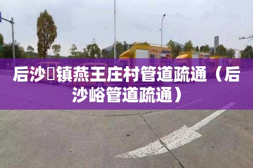 后沙硲镇燕王庄村管道疏通（后沙峪管道疏通）