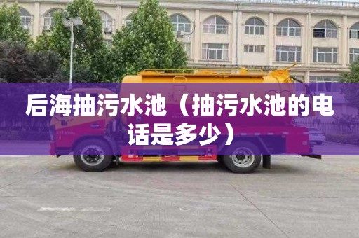 后海抽污水池（抽污水池的电话是多少）