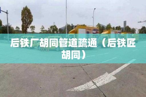 后铁厂胡同管道疏通（后铁匠胡同）
