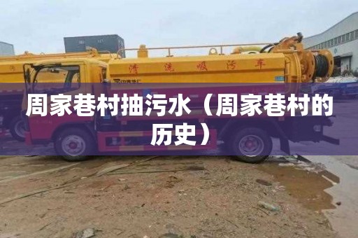 周家巷村抽污水（周家巷村的历史）