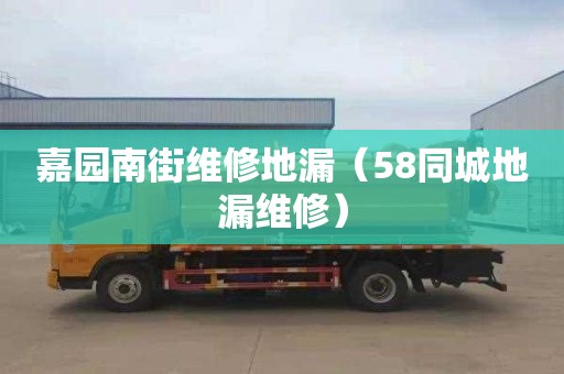 嘉园南街维修地漏（58同城地漏维修）