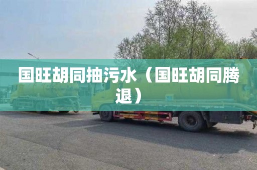 国旺胡同抽污水（国旺胡同腾退）