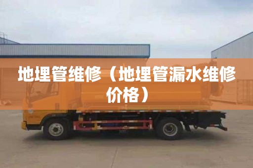 地埋管维修（地埋管漏水维修价格）