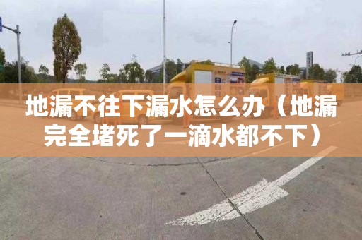 地漏不往下漏水怎么办（地漏完全堵死了一滴水都不下）
