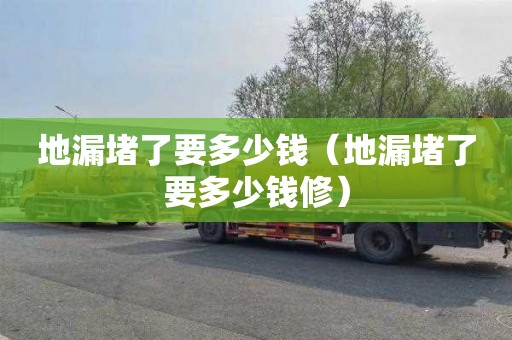 地漏堵了要多少钱（地漏堵了要多少钱修）