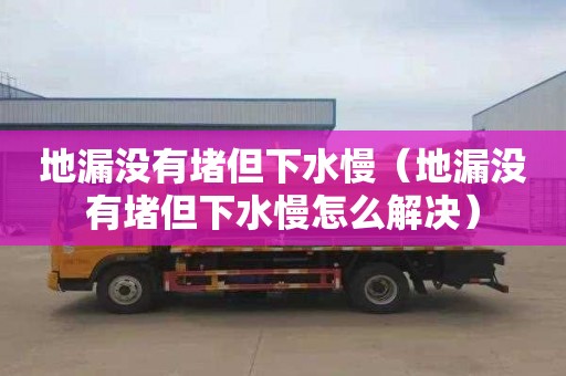 地漏没有堵但下水慢（地漏没有堵但下水慢怎么解决）