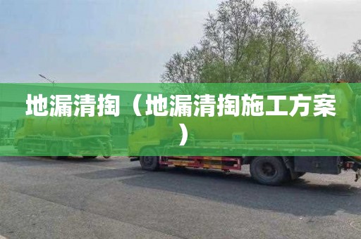 地漏清掏（地漏清掏施工方案）