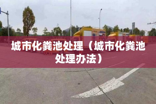 城市化粪池处理（城市化粪池处理办法）