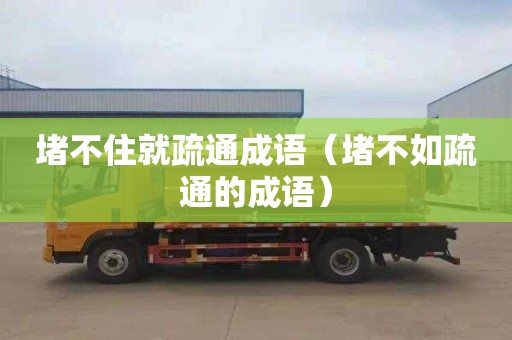 堵不住就疏通成语（堵不如疏通的成语）