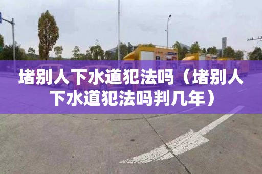 堵别人下水道犯法吗（堵别人下水道犯法吗判几年）
