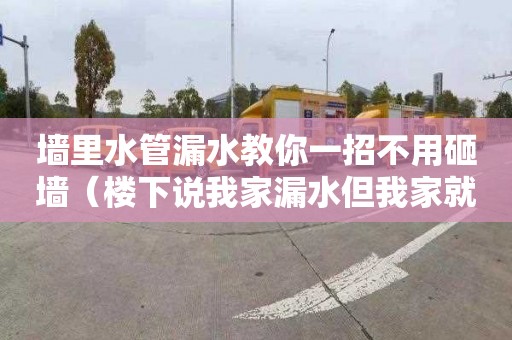 墙里水管漏水教你一招不用砸墙（楼下说我家漏水但我家就没用水）