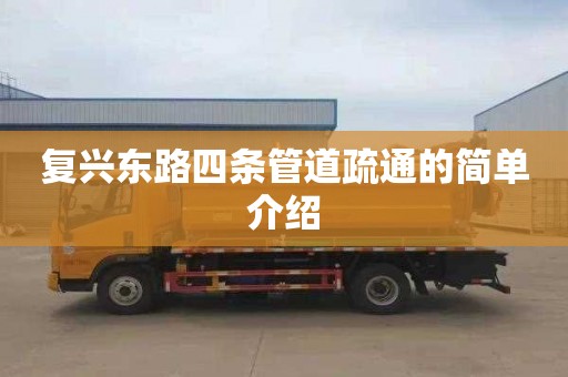 复兴东路四条管道疏通的简单介绍