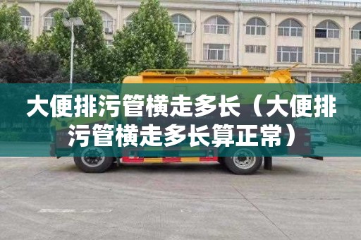 大便排污管横走多长（大便排污管横走多长算正常）