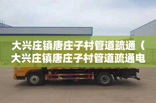大兴庄镇唐庄子村管道疏通（大兴庄镇唐庄子村管道疏通电话）