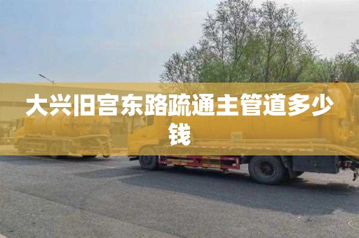 大兴旧宫东路疏通主管道多少钱