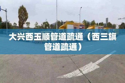大兴西玉顺管道疏通（西三旗管道疏通）