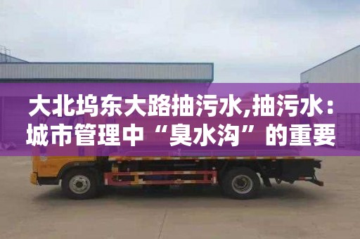 大北坞东大路抽污水,抽污水：城市管理中“臭水沟”的重要工作