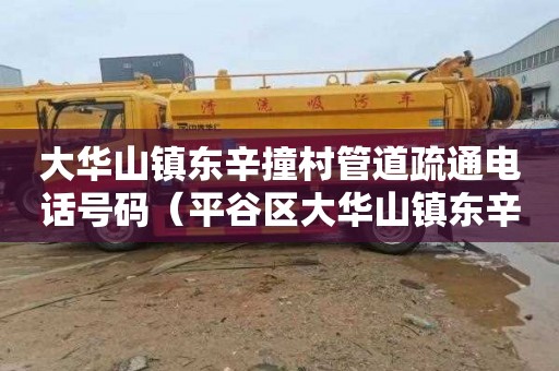 大华山镇东辛撞村管道疏通电话号码（平谷区大华山镇东辛撞村）