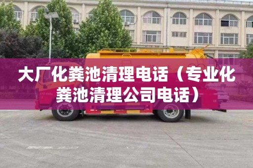 大厂化粪池清理电话（专业化粪池清理公司电话）