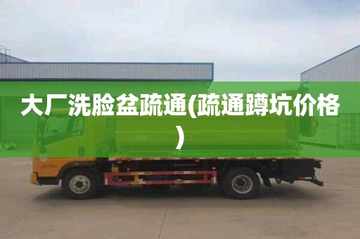 大厂洗脸盆疏通(疏通蹲坑价格)