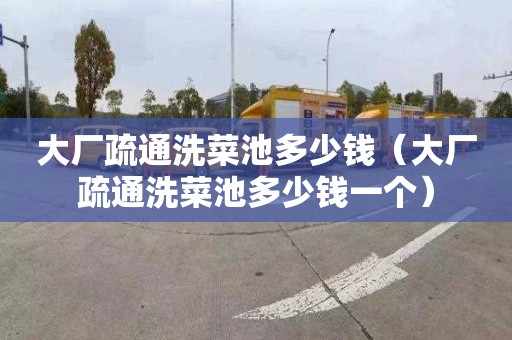 大厂疏通洗菜池多少钱（大厂疏通洗菜池多少钱一个）